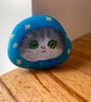 Hand-Painted Cat Pebble – Cute Seaside Stone Art
