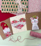 Stitched Christmas Card Set