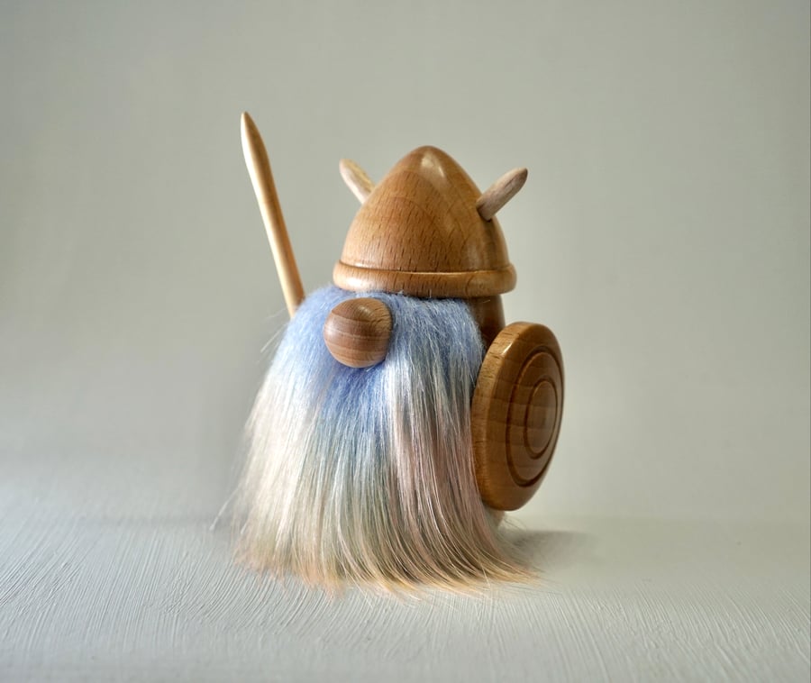 Gonk, gnome, Viking handturned in wood.