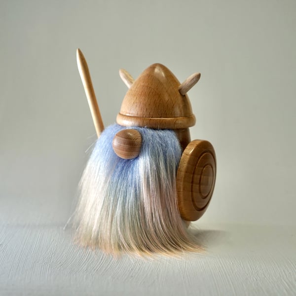 Gonk, gnome, Viking handturned in wood.