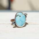 Turquoise Ring, Mixed Metal Jewellery