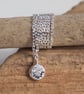 Necklace - Silver flower pebble pendant necklace - Image 6