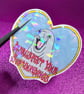 Neil The Seal 'Disrespect Your Surroundings' Holo Shatter Heart Shaped Sticker