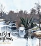 Swan & Boats Nordelph Norfolk Christmas Greeting Card A5