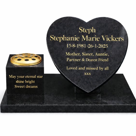 personalised Grave Plaque Heart Grave Stone Memorial Grave Marker 