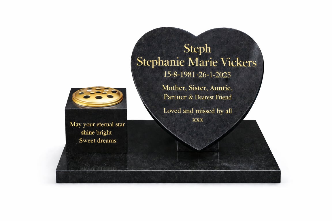 personalised Grave Plaque Heart Grave Stone Memorial Grave Marker 