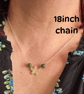 Abundance silver flower necklace with green moss agate beads - Image 4