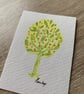 ACEO Original Abstract watercolour Tree Miniature 