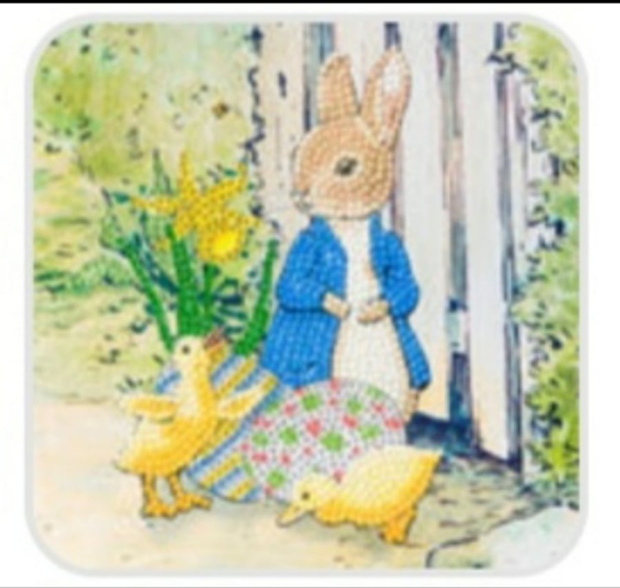 Peter rabbit card craft buddy crystal art kit 