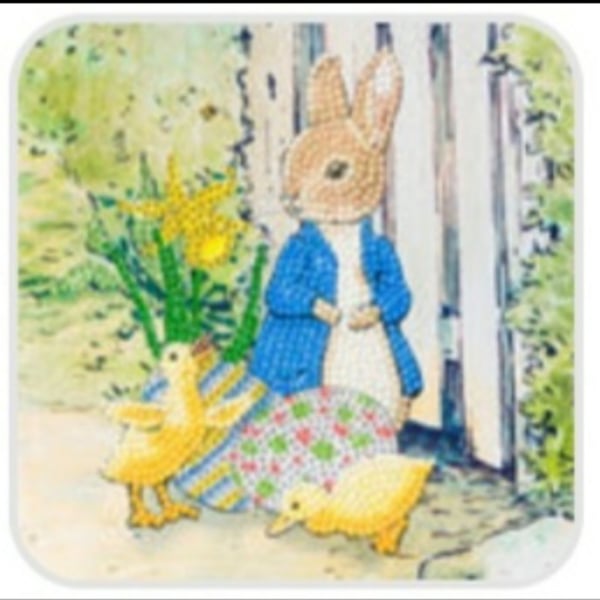 Peter rabbit card craft buddy crystal art kit 