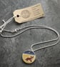 Handmade Ceramic Corgi dog on the beach pendant - Image 2