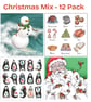 Christmas Mixed Pack - 12 Cards - Image 1