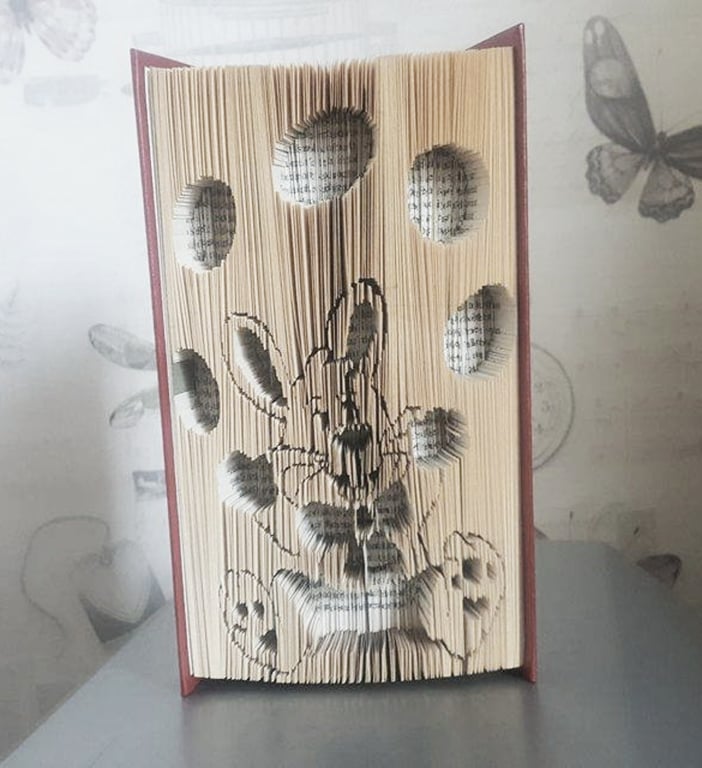 Easter Bunny Juggler CUT & FOLD Book Folding Pattern - EMAILED PDF PATTERN