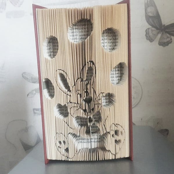 Easter Bunny Juggler CUT & FOLD Book Folding Pattern - EMAILED PDF PATTERN