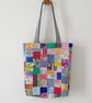Upcycled Cotton Patchwork Tote Bag 