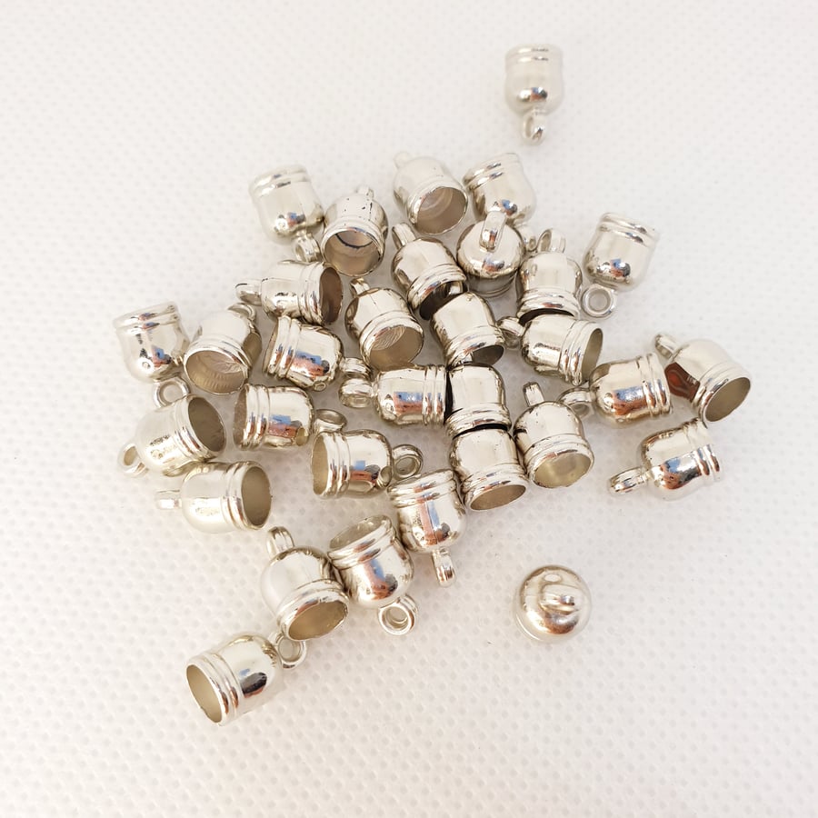 50 pcs 5mm x 10mm Tassel Bead Cord End Caps 