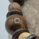 ASASSN-24fw . Tiger Iron Bronzite and Picture Jasper Stone Bracelet by BDS
