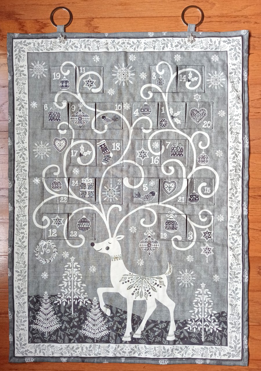 Perpetual fabric Advent Calendar Scandinavian  style