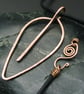 Simple Leaf Shaped Hammered Copper Pendant - Smooth or Textured Finish - Image 6