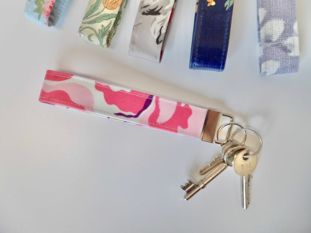 Key ring keyring wrist strap fob oilcloth fabric 