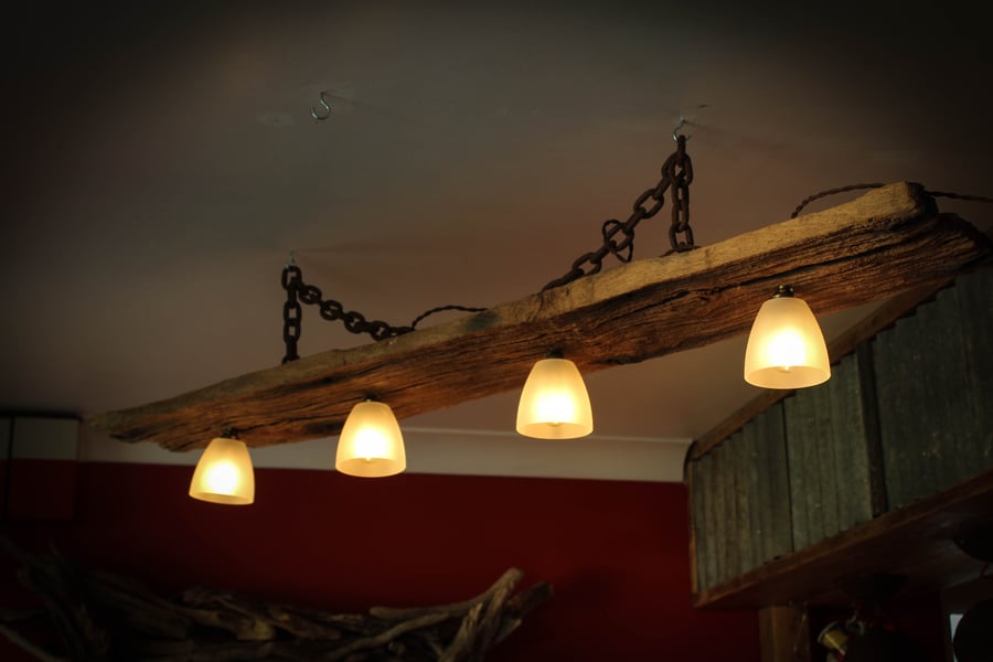 Driftwood Kitchen Island Lighting, Dimmable LED Driftwood Pendant chandelier  