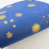 Blue and gold 'Star burst' pattern A4 Marbled paper sheet   