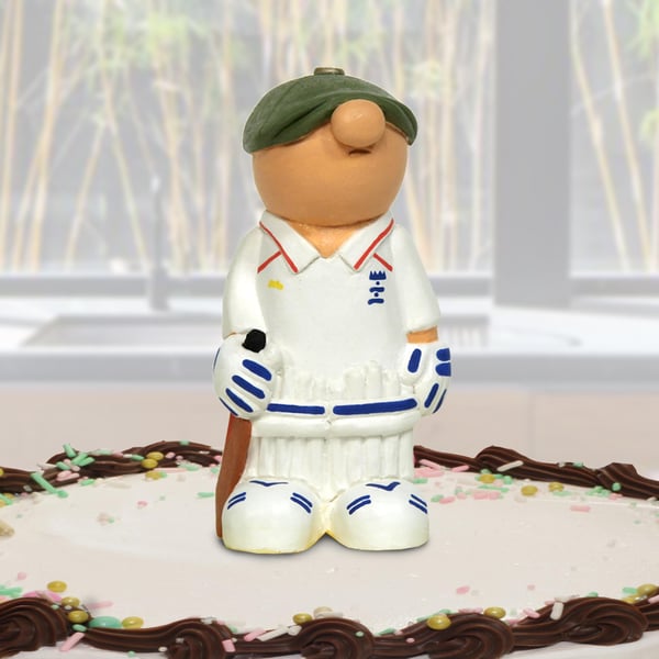 Cricket Cake Topper - Personalized Birthday Keepsake Cake Decor Cricketer 