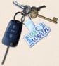 Know Your Worth Keyring Positive Embroidered Bag Charm - Image 2