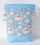 Project bag, drawstring bag, floral - Image 2