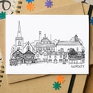 Gateacre Liverpool Skyline Greetings Card