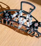 Black Metal Large Hair Claw Clip With Crystal And Shell Pearl Beads - Image 3