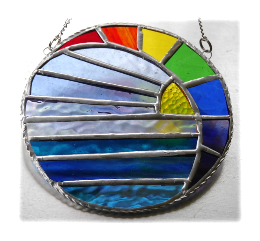 Rainbow Sea Suncatcher Stained Glass 