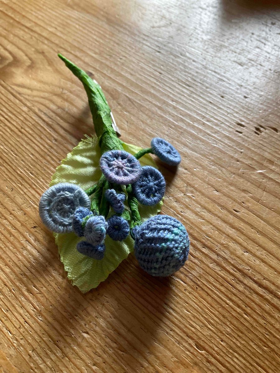 Dorset Button Corsage in Shades of PaleBlue and Mauve