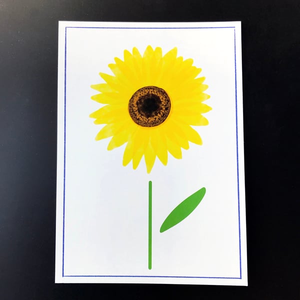 Sunflower Limited Edition A6 Art Print for Charity