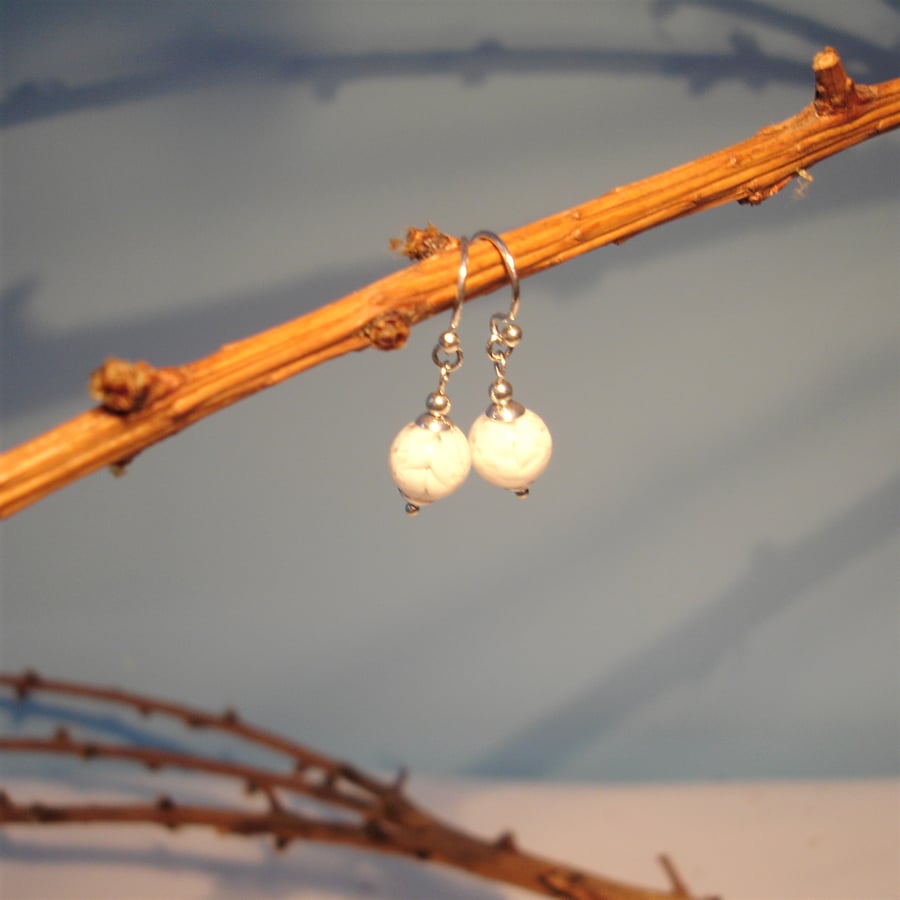 Venetian Murano glass bead earrings