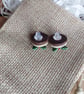 Christmas pudding stud earrings  - Image 9