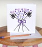 Purple Bouquet Blank or  Birthday Card - Image 4