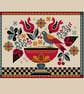 325 - Fraktur Cross Stitch Pattern: Tulips, Distelfink primitive sampler (PDF) - Image 1
