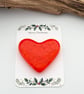 Orange Fused Glass Heart - Image 3