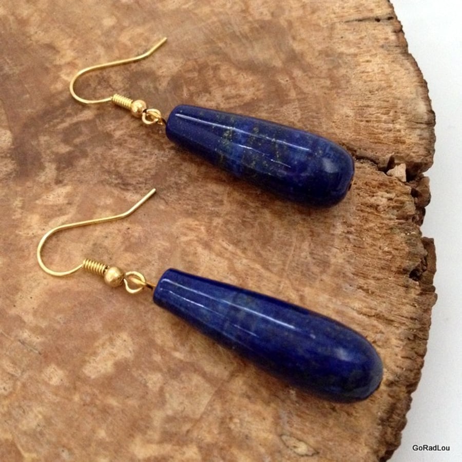 Lapis Lazuli Drop Earrings