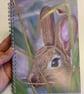 'Brightest Eyes' Bunny Notepad, Sketchpad - Image 1