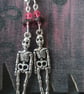 Halloween earrings skeletons and crystal - Image 5