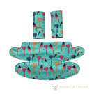 ERGO Baby Carrier Bib & Strap Covers Choice of bright fabrics Parrots & Toucans