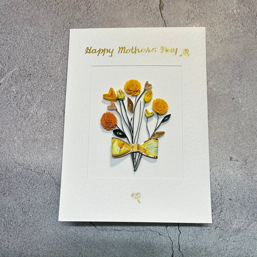 Mother’s Day card with yellow flowers 