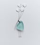 Sea Glass Bird Card, Handmade Thinking of You Card, Tiny Bird with a Big Heart - Image 4