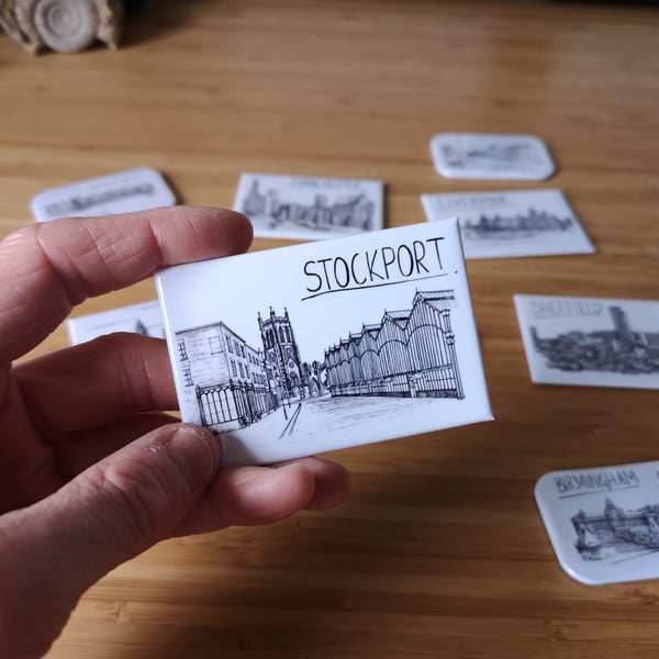 Stockport Skyline Magnet