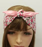 Self tie cotton hair scarf, head wrap, top knot hair tie, hair band - Image 1