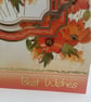 Glorious orange poppy bouquet Birthday card - Image 4