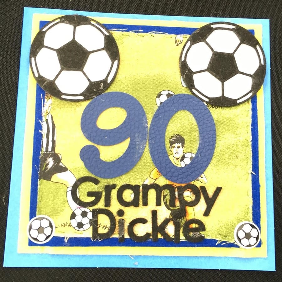 Football  male  birthday card - any age - personalised