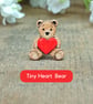 Tiny Purple Heart Bear Pin, Handmade Purple Gift, I Love You Love Heart Gift - Image 8